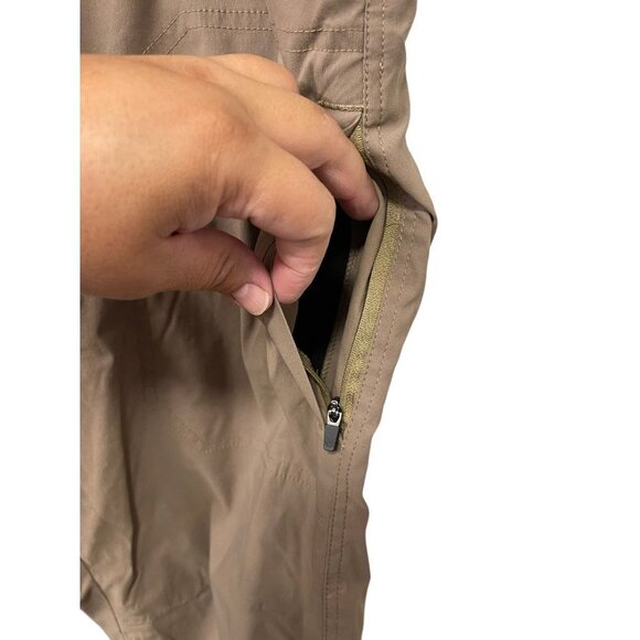 Eddie Bauer Pants Men's 36x30 Brown Tan Fleece Lined Tech zippered pockets - Picture 3 of 6